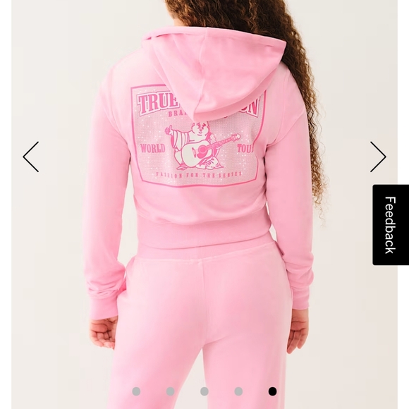 True Religion Velour Crystal Track Suit - Picture 1 of 8